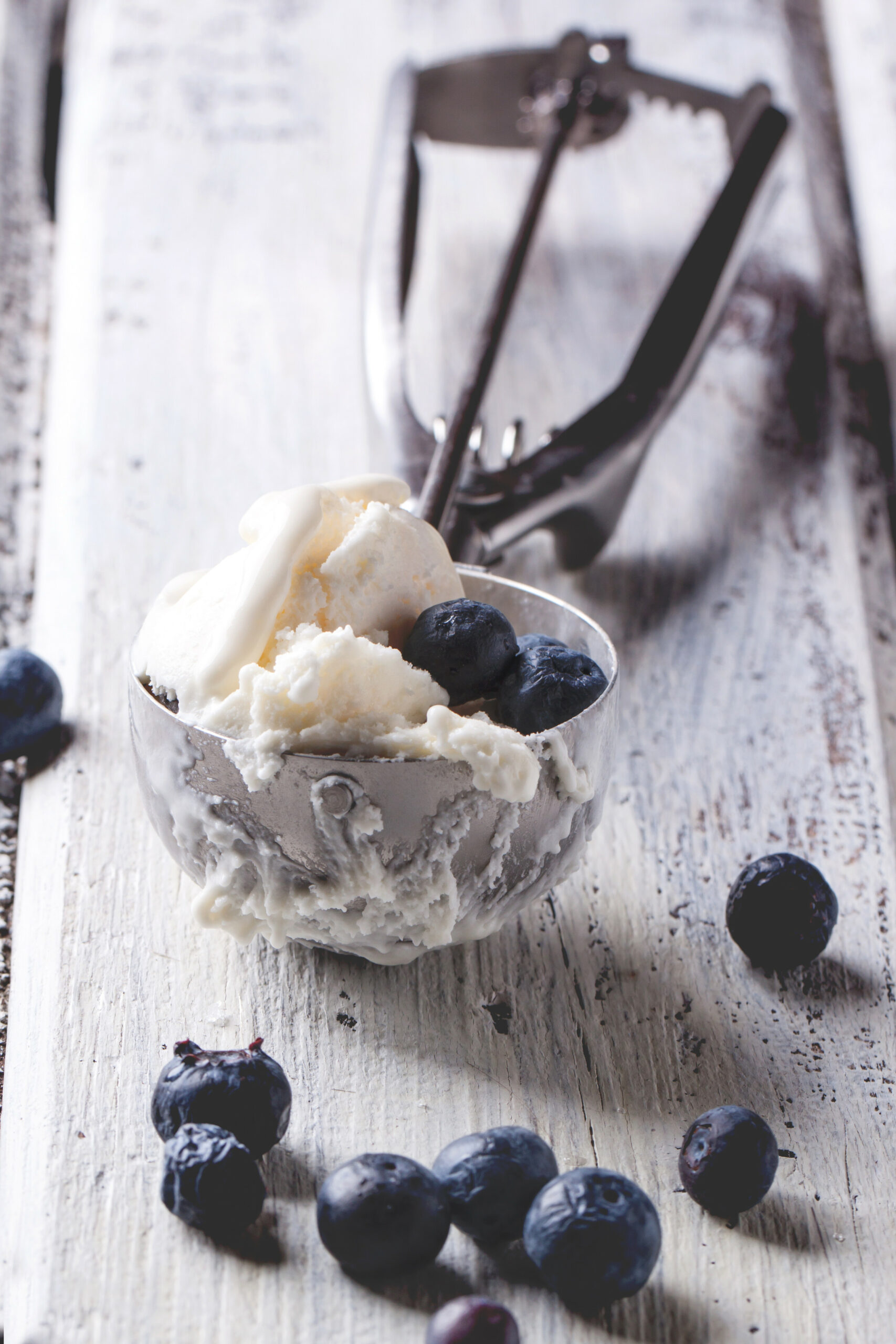 Ice Cream With Blueberries