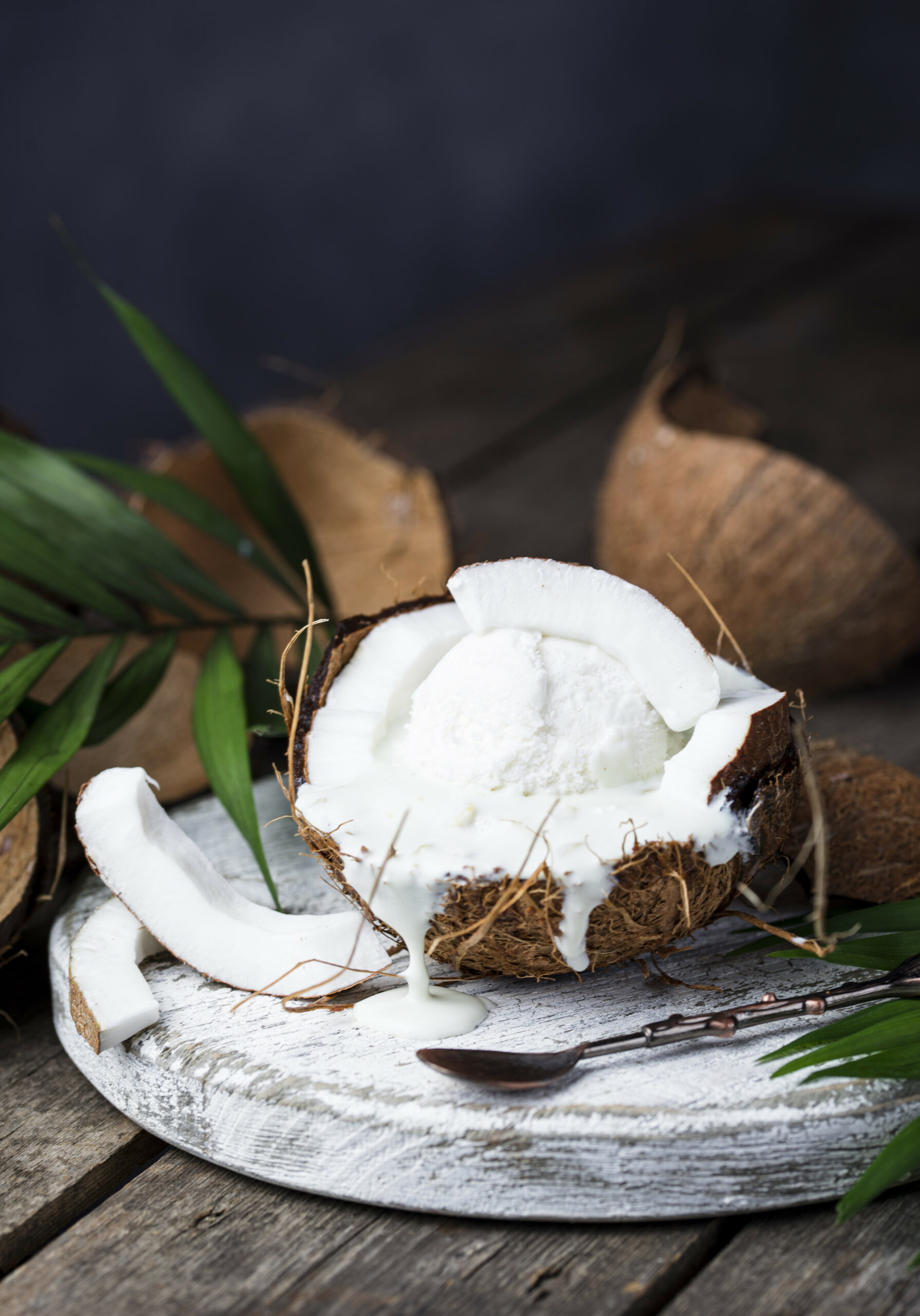 Coconut Dessert With Ice Cream